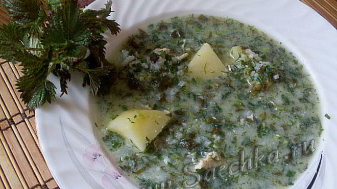 Рецепт Зеленый борщ с крапивой