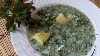 Рецепт Зеленый борщ с крапивой