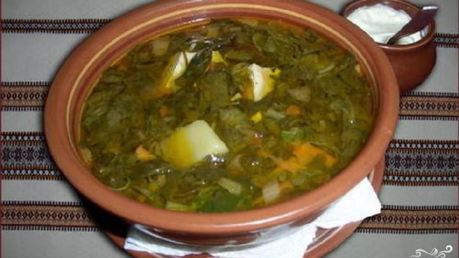 Рецепт Зеленый борщ с рисом