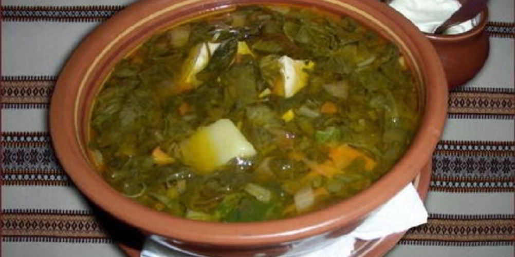 Как приготовить зеленый борщ с рисом