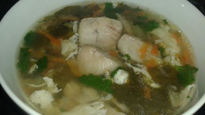 Рецепт Зеленый борщ с сомом