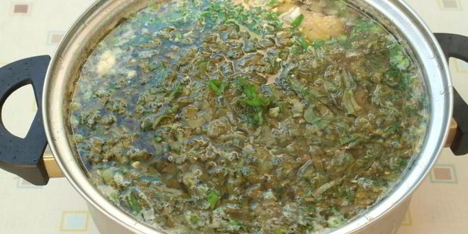 Рецепт зеленый борщ со свеклой и зеленым горошком