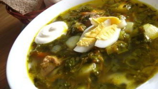 Рецепт Зеленый борщ в мультиварке