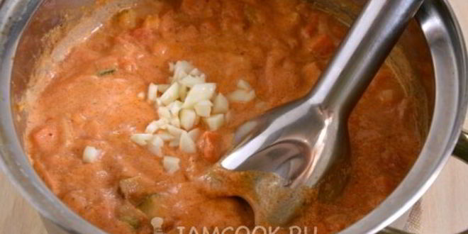 Рецепт диетический томатно-тыквенный суп