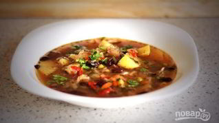 Рецепт Фасолевый суп из красной фасоли