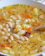 Фасолевый суп с картофелем и рисом