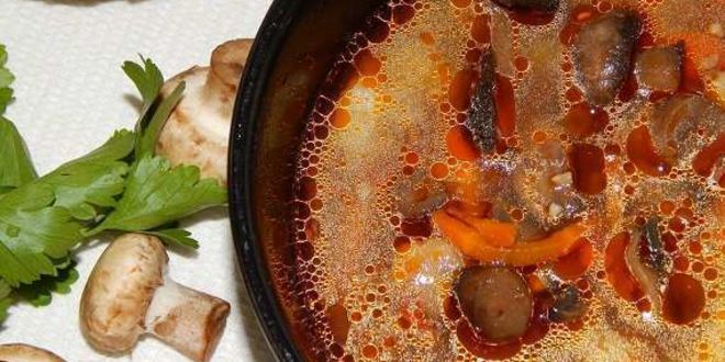 Рецепт гречневый суп с грибами