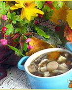 Грибной суп с лапшой из лаваша