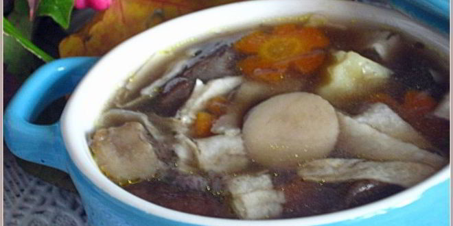 Рецепт грибной суп с лапшой из лаваша