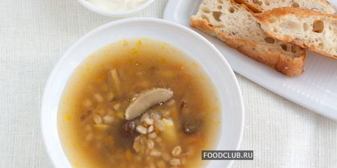 Рецепт грибной суп с перловкой