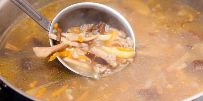 Рецепт грибной суп с перловкой