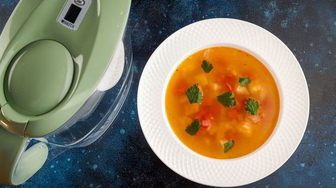 Рецепт Картофельный суп на воде с болгарским перцем