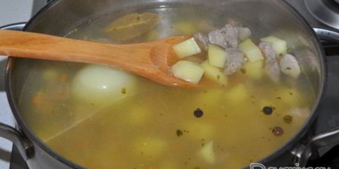 Рецепт картофельный суп с куриными потрошками