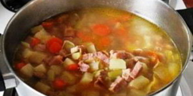 Рецепт картофельный суп с ветчиной