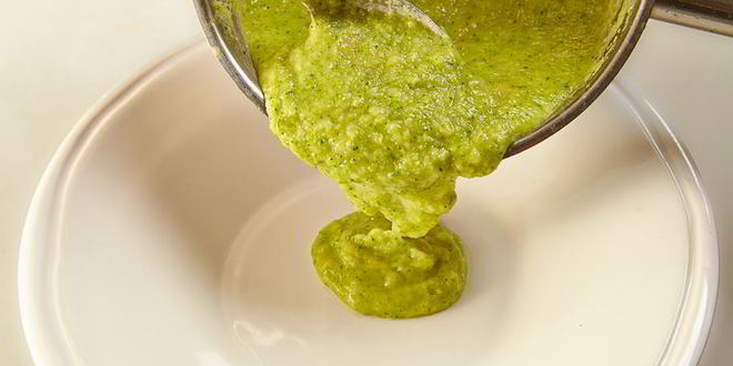 Рецепт крем-суп из брокколи с лососем