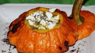 Рецепт Крем суп из патиссонов с брынзой и тимьяном