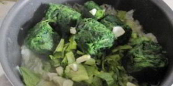 Рецепт крем-суп из шпината с сельдереем и капустой