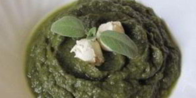 Рецепт крем-суп из шпината с сельдереем и капустой