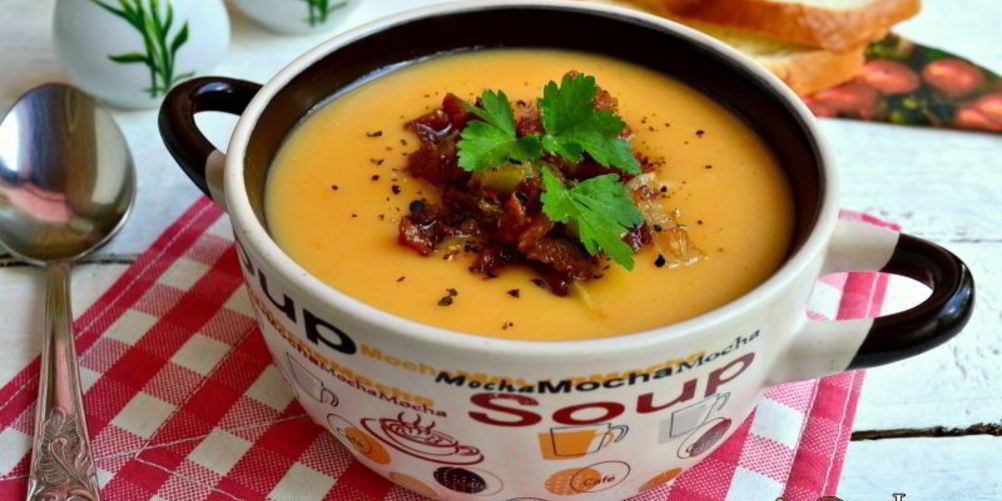 Как приготовить крем-суп морковно-картофельный со шкварками из утиного жира