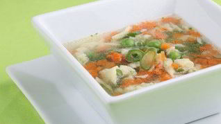 Рецепт Куриный рисовый суп с зеленым горошком