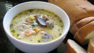 Рецепт Куриный суп с шампиньонами