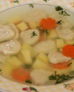 Куриный суп со штруделями