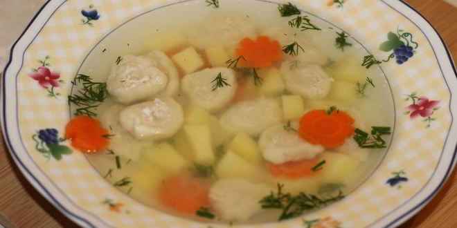 Рецепт куриный суп со штруделями