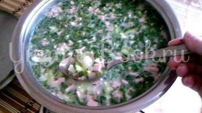 Рецепт Окрошки ны сыворотке