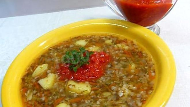 Рецепт Постный суп с гречкой без мяса