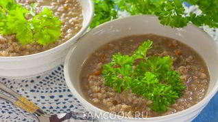 Рецепт Постный суп с гречкой и кокосовым молоком