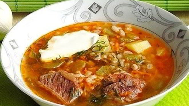 Рецепт Рассольник с перловкой