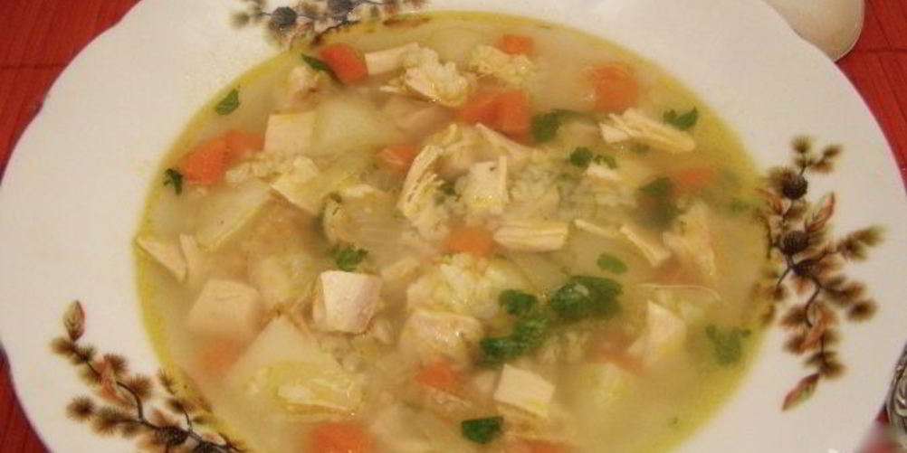 Рецепт куриный рисовый суп с зеленым горошком