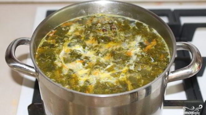 Рецепт Щавелевый суп без картошки