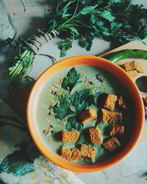 Шпинатный суп с картофелем