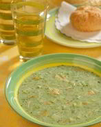 Сливочный суп со шпинатом