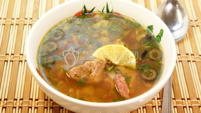 Рецепт Солянка сборная мясная