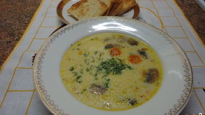 Рецепт Суп грибной белый