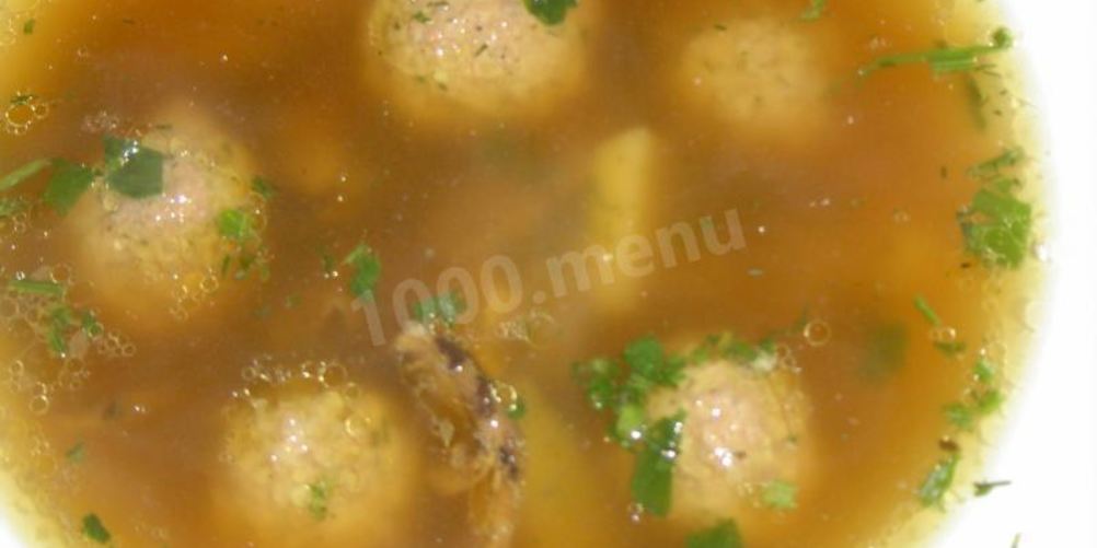 Как приготовить суп грибной с фрикадельками