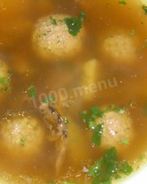 Суп грибной с фрикадельками