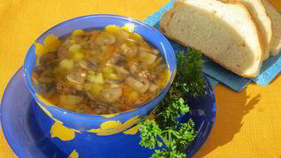 Рецепт Суп грибной с мясным фаршем