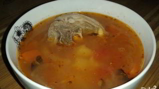 Рецепт Суп из баранины с помидорами