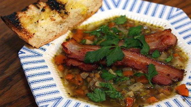 Рецепт Суп из чечевицы с сельдереем