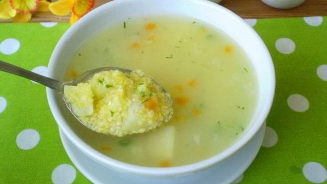 Рецепт Суп из кукурузной крупы