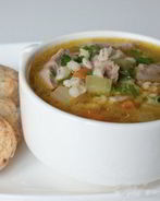 Суп из перловой крупы с мясом