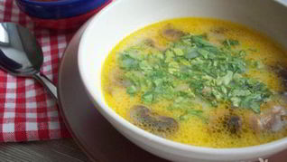 Рецепт Суп из плавленых сырков с грибами