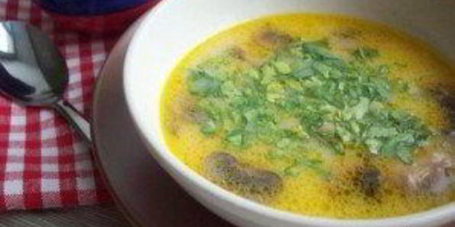 Рецепт суп из плавленых сырков с грибами