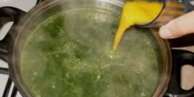 Рецепт суп из шпината с яйцом