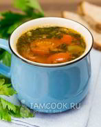 Суп из свежего зеленого горошка
