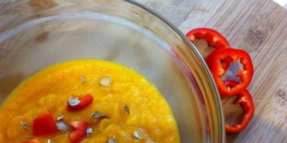 Как приготовить суп из тыквы со сладким перцем и семечками