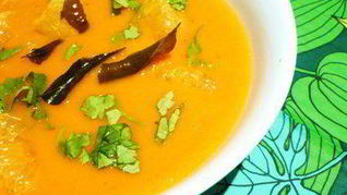 Рецепт Суп из запеченных помидоров с мандаринами